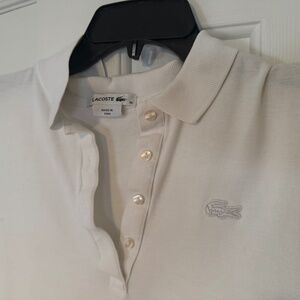 Lacoste White Sleeveless Polo Dress